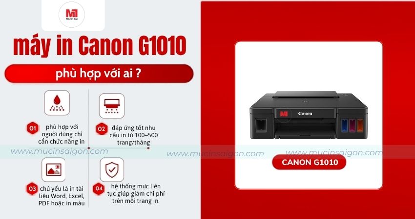 Những đối tượng nào phù hợp với máy Canon G1010