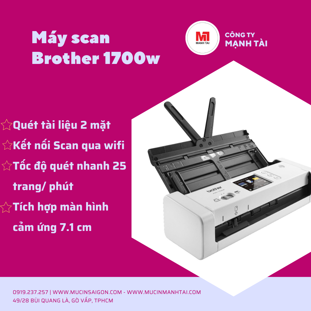Cài Đặt Driver Máy Scan Brother Ads 1700w Chi Tiết Mực In Sài Gòn