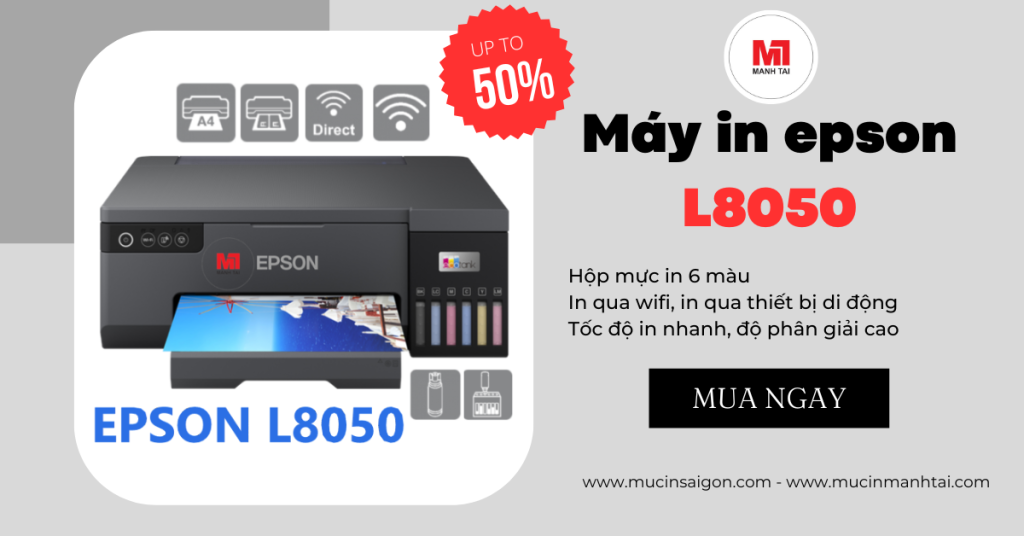 Nạp mực cho máy in epson L8050