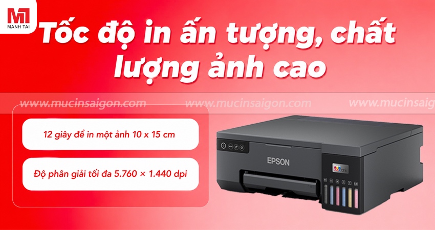 Tốc độ in ấn tượng, chất lượng ảnh cao