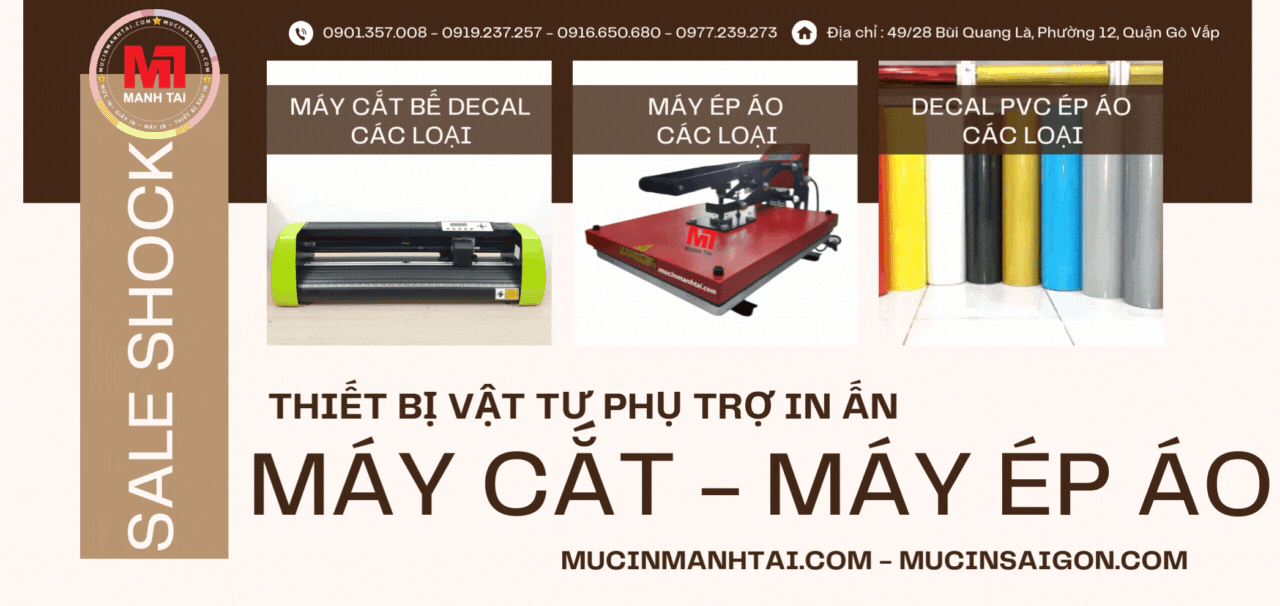 MÁY CẮT BẾ DECAL - MÁY ÉP ÁO