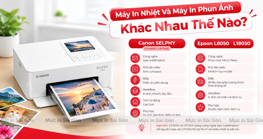 Phân Biệt Máy In Nhiệt Và Máy In Phun Ảnh