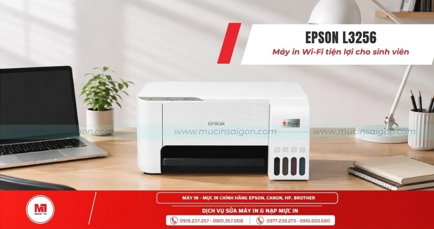 Epson L3256 – In tài liệu không dây với Wi-Fi tiện lợi