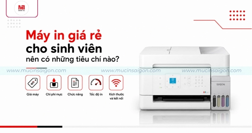 Chọn máy in giá rẻ cho sinh viên cần quan tâm những gì?