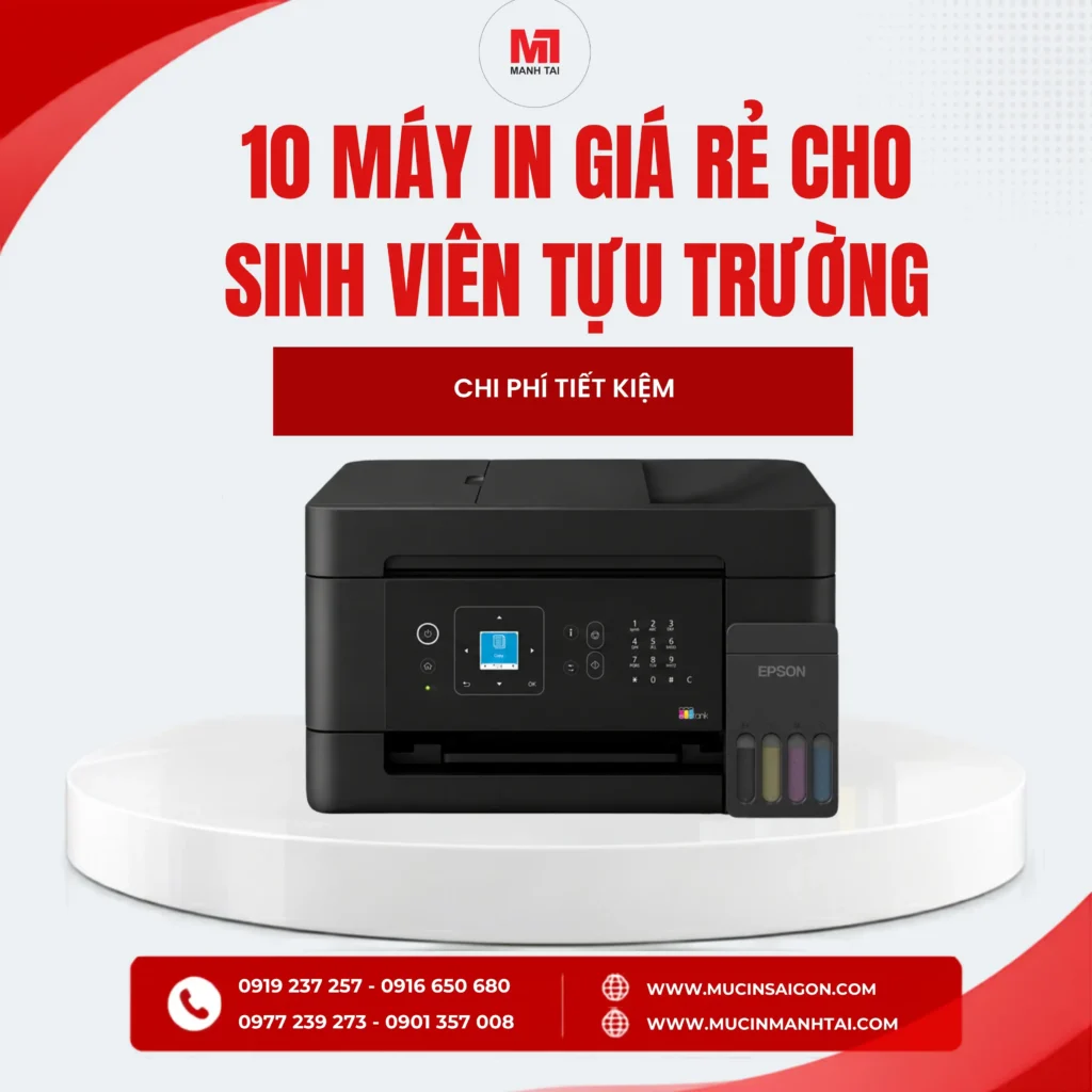 Máy In Giá Rẻ Cho Sinh Viên Tựu Trường: 10 Mẫu Đáng Mua, Chi Phí Mực Tiết Kiệm