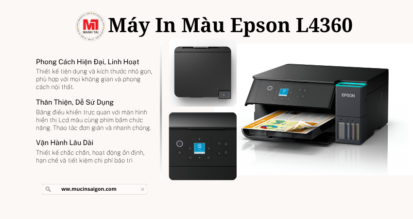 Máy In Màu Epson L4360 – Độc Đáo, Chính Xác Và Tiết Kiệm Cho Mọi Nhu Cầu In Ấn 2 Máy In Màu Epson L4360