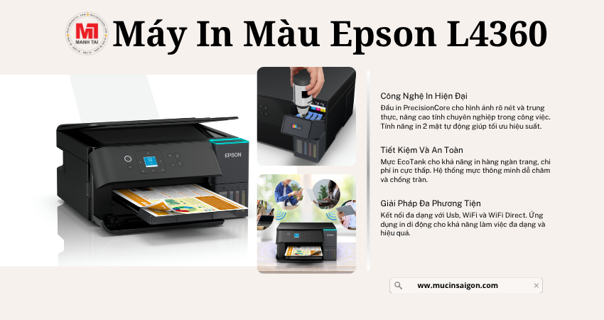 Máy In Màu Epson L4360 – Độc Đáo, Chính Xác Và Tiết Kiệm Cho Mọi Nhu Cầu In Ấn 3 May In Mau Epson L4360 16