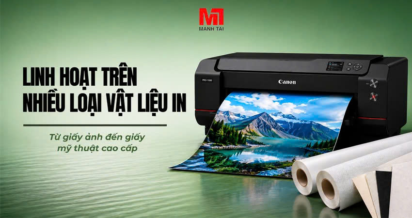 Máy in Canon PRO-510 hỗ trợ giấy ảnh và giấy mỹ thuật đến 400gsm