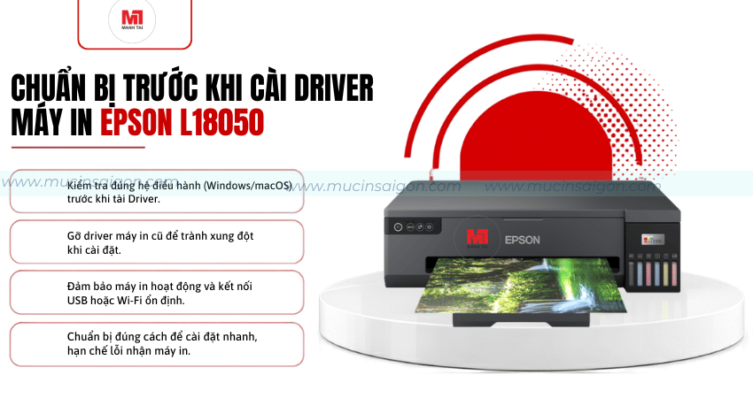 Những điều cần chuẩn bị trước khi cài Driver Epson L18050