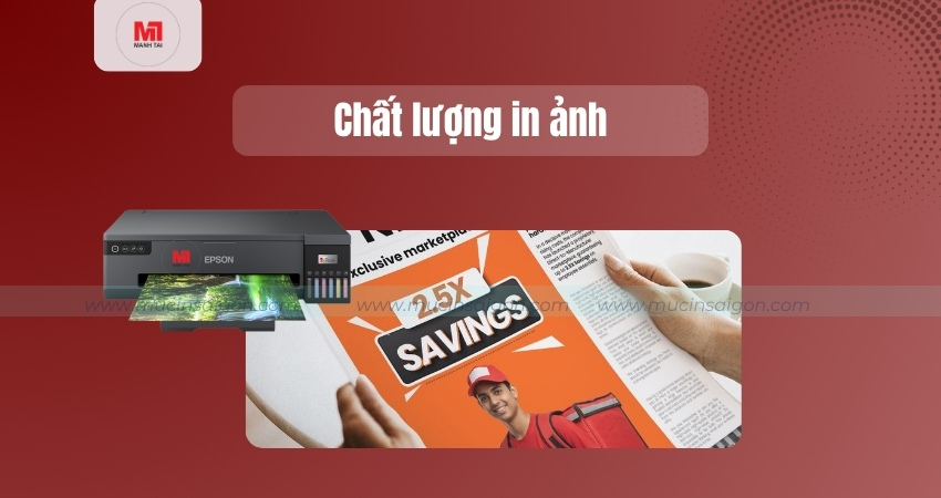 Chất lượng in ảnh sắc nét với hệ mực 6 màu trên Epson L18050