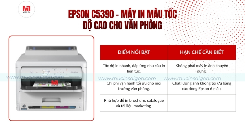 Epson C5390 – Lựa chọn tối ưu cho văn phòng in màu số lượng lớn