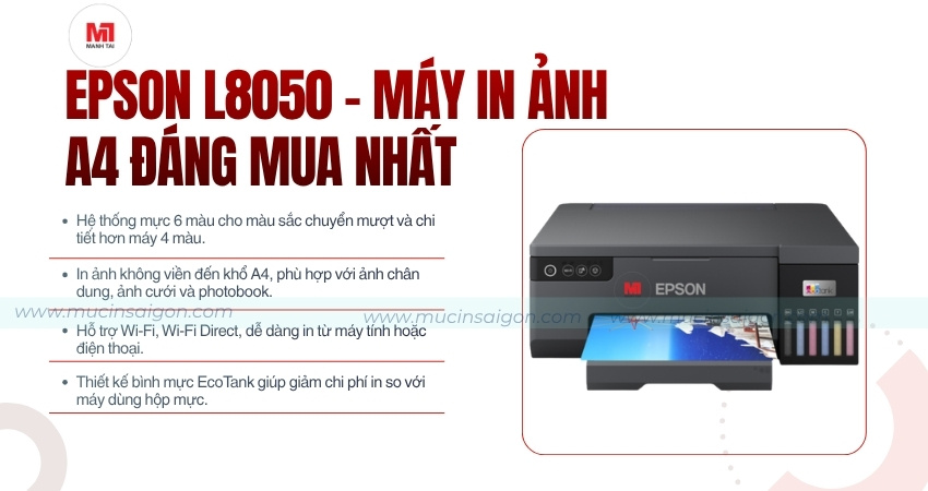 Epson L8050 – Máy in ảnh Epson độ nét cao