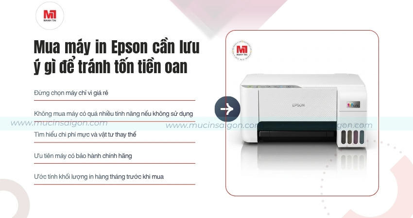 Mua máy in Epson cần lưu ý gì để tránh tốn tiền oan