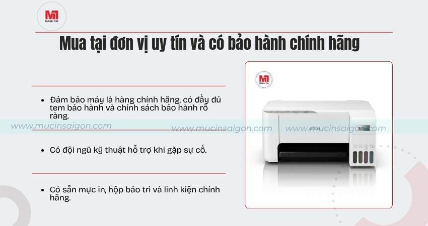 Mua tại đơn vị uy tín và có bảo hành chính hãng