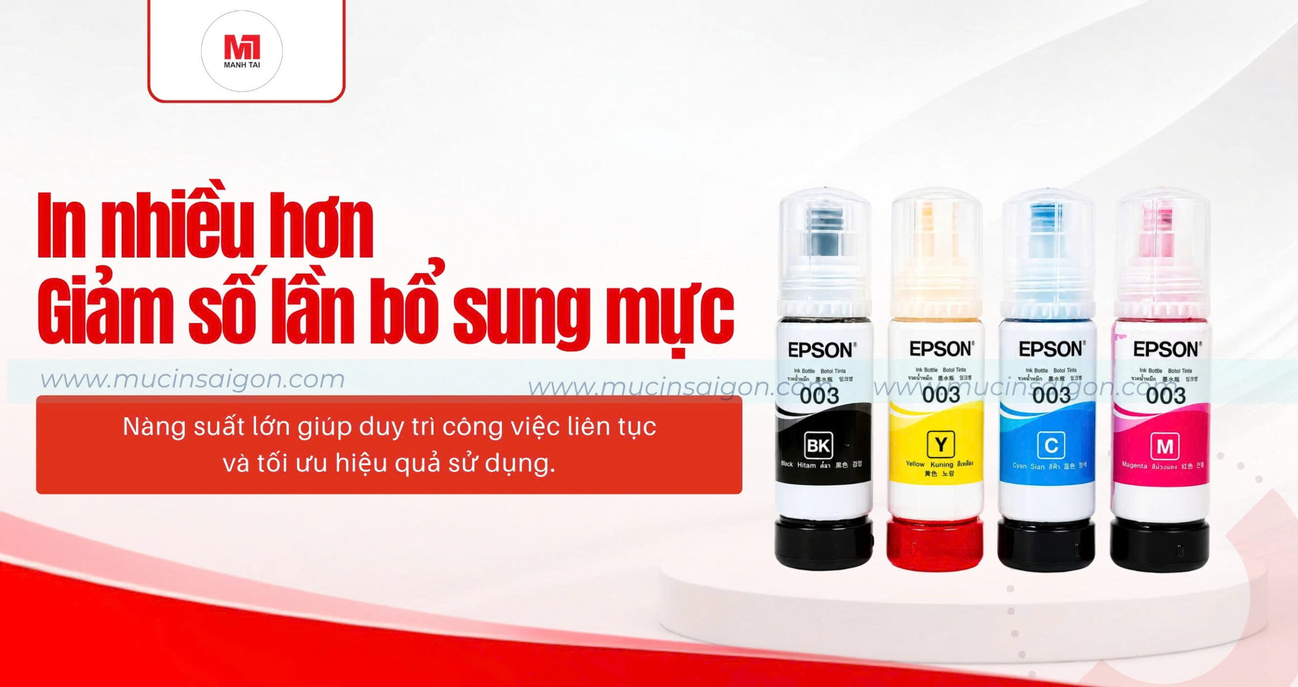 Mực Epson L11050 có năng suất in ổn định giúp giảm số lần bổ sung mực