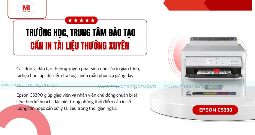 Trường học, trung tâm đào tạo có khối lượng in lớn