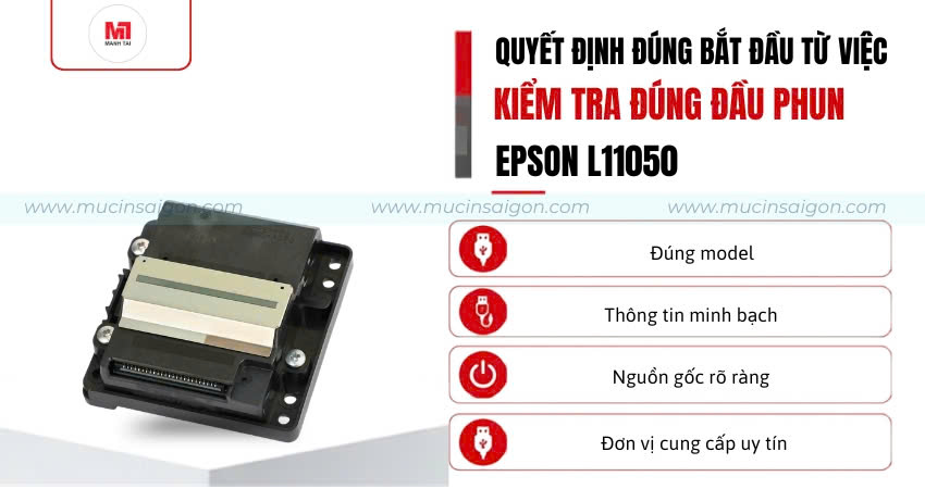 Tiêu chí lựa chọn đầu phun Epson L11050 chính hãng