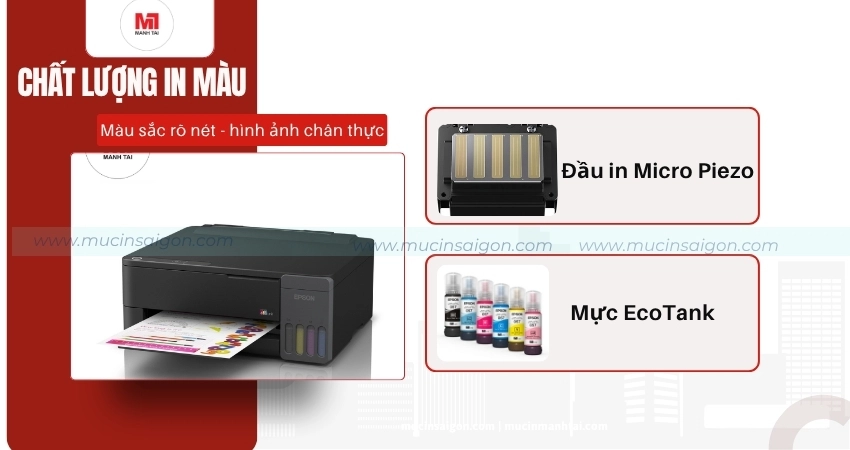 Review Epson L1310 về chất lượng bản in màu tốt và ổn định