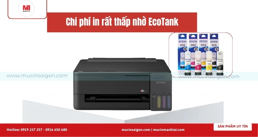Epson L1310 giúp tiết kiệm chi phí in nhờ hệ thống EcoTank