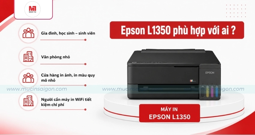 Epson L1350 đáp ứng tốt nhu cầu in nào?