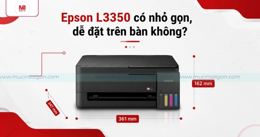 Thiết kế nhỏ gọn dễ bố trí trên bàn làm việc