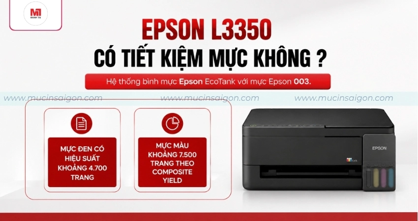 Epson L3350 có tiết kiệm mực
