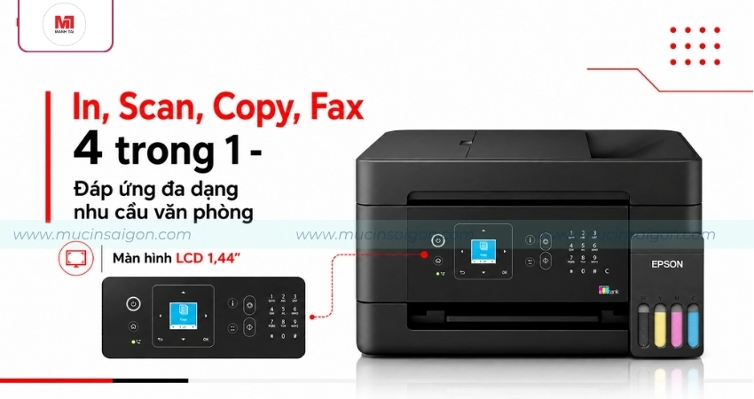 4 chức năng In, Scan, Copy, Fax – Một thiết bị cho nhiều công việc