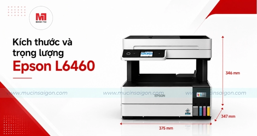 Kích thước và trọng lượng Epson L6460