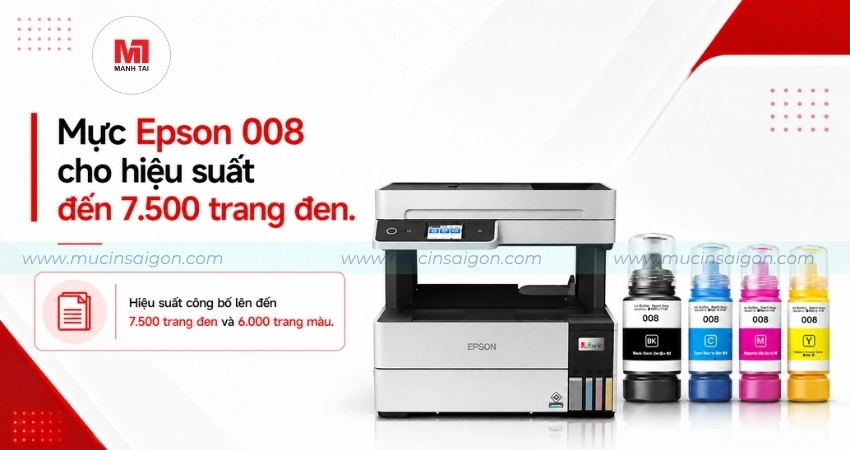 Máy in Epson L6460 sử dụng mực Epson 008