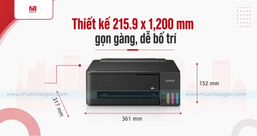 Thiết kế gọn gàng dễ bố trí trong nhiều không gian