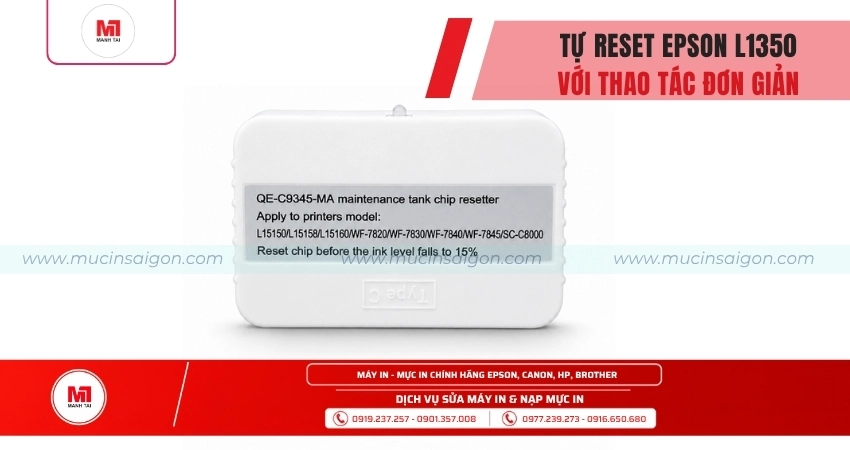 Tự Reset Epson L1350 với thao tác đơn giản