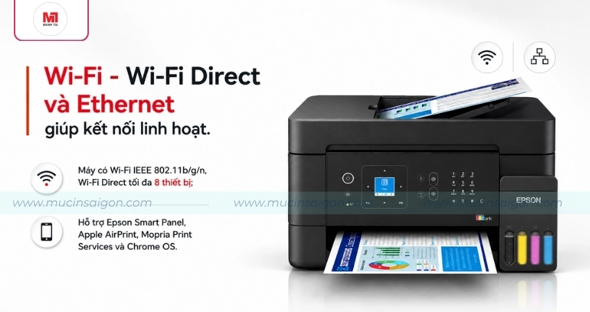 Wi-Fi, Wi-Fi Direct, Ethernet – Kết nối nhanh và thuận tiện