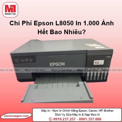 Chi Phí In 1.000 Ảnh Bằng Epson L8050 Bao Nhiêu? Tính Tiền Mực & Giấy