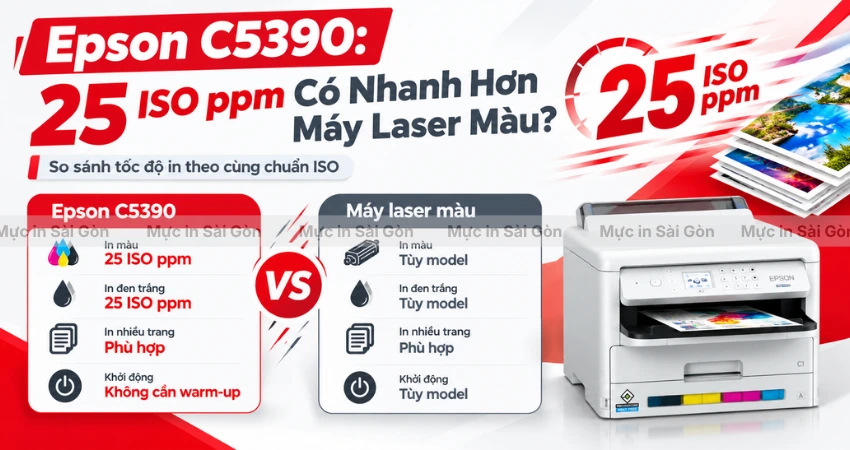 Tốc Độ In Epson C5390 So Với Máy In Laser Màu