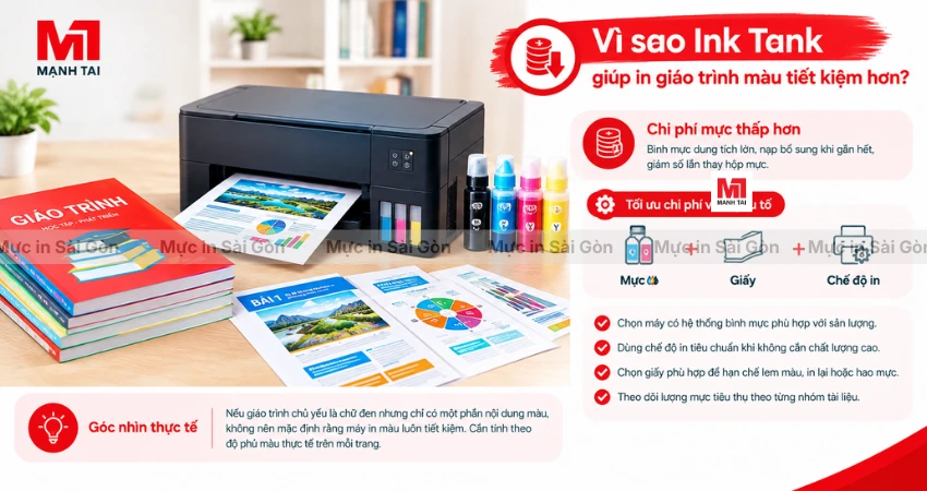 Lợi Ích Tiết Kiệm Chi Phí Khi In Giáo Trình Bằng Ink Tank