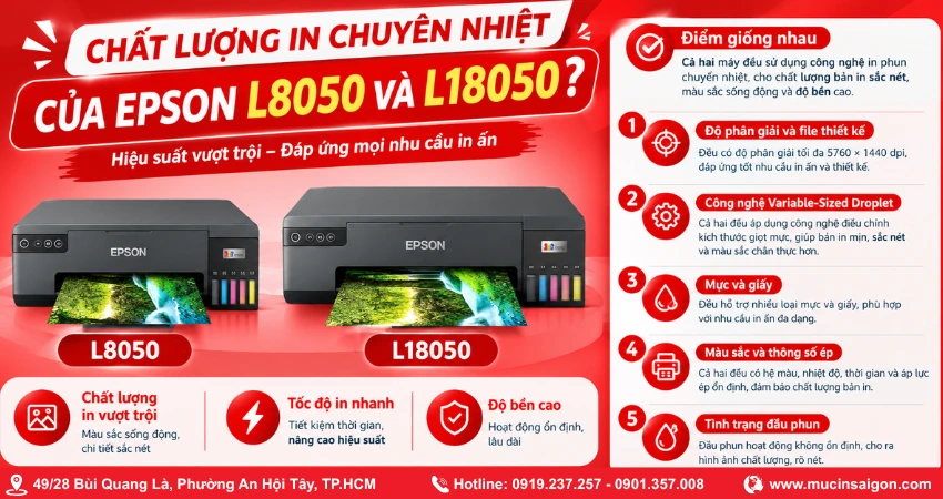 Điều Gì Ảnh Hưởng Đến Chất Lượng In Chuyển Nhiệt Của L8050, L18050?
